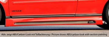 Rieger side skirt | Golf 4: 10.97-03 - 3-drs., 5-drs., Combi, Verzenden, Nieuw, Volkswagen
