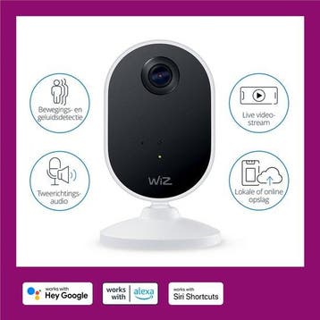 WiZ Slimme Binnencamera - Home Monitoring - Bedrade camera -, Ophalen of Verzenden, Gebruikt