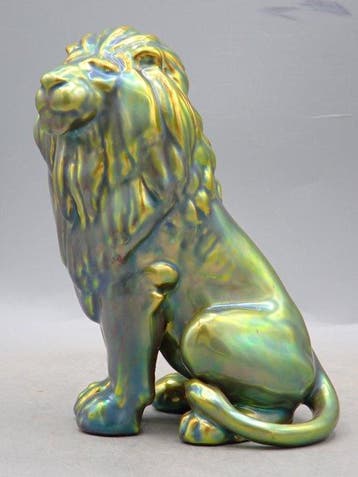 Zsolnay - Figuur - Lion - Porselein
