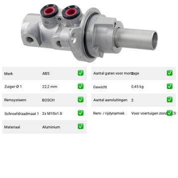 Hoofdremcilinder Suzuki Sx4 1.6 (GY, RW) Van 2007-10 tot  -, Verzenden, Nieuw, Suzuki