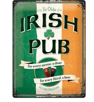 Irish pub reclamebord, Verzamelen, Verzenden, Nieuw