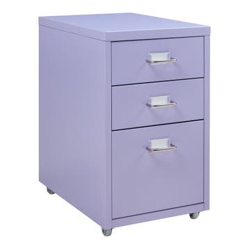 Kantoorkast Kökar op wielen 48x28x41 cm paars [en.casa], Verzenden, Nieuw in verpakking
