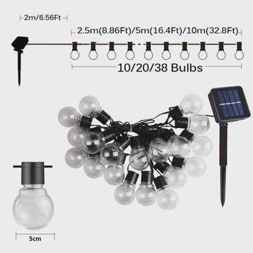 Solar LED Slinger Verlichting - Sfeervolle Tuindecoratie met, Verzenden, Nieuw