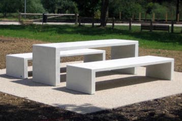 Rockwood® Urban Betonbank Massief 1.20m, Tuin en Terras, Tuinsets en Loungesets, Ophalen of Verzenden, Nieuw, Hout