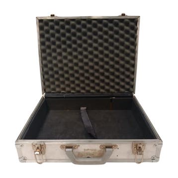 Aluminium transportkoffer, 48x37x14 cm, wit grijs, met, Ophalen of Verzenden, Gebruikt