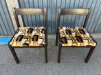 Stoel - Hout, Fluweel - Twee vintage stoelen, Antiek en Kunst, Kunst | Designobjecten