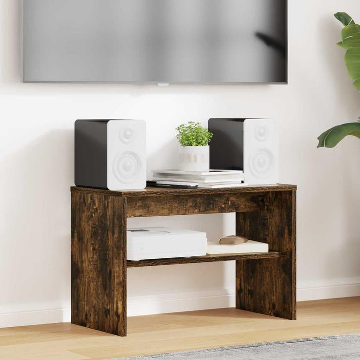 vidaXL TV-kast Gerookt eiken 60 x 30 x 40 cm Bewerkt hout, Huis en Inrichting, Kasten | Televisiemeubels, Nieuw, Minder dan 50 cm