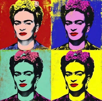 EMIR BERCUTTE - FRIDA KAHLO BY ANDY WARHOL - Toile L -, Antiek en Kunst