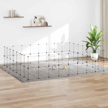 vidaXL Huisdierenkooi met deur 60 panelen 280x245x70 cm, Verzenden, Nieuw