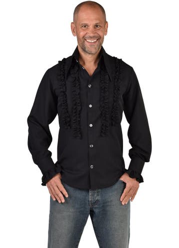 Party Blouse Rouches Zijden Zwart, Ophalen of Verzenden, Nieuw