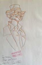 Joël Parnotte - 1 Originele gesigneerde tekening, Boeken, Nieuw