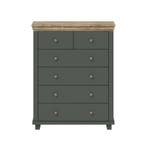 Ladekast Elvas - Donkergroen - 6 Lades, Huis en Inrichting, Kasten | Ladekasten, Verzenden, Nieuw