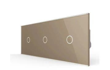 Livolo 3-Voudige Puls Touch Schakelaar | Goud Glas |, Ophalen of Verzenden, Nieuw, Schakelaar