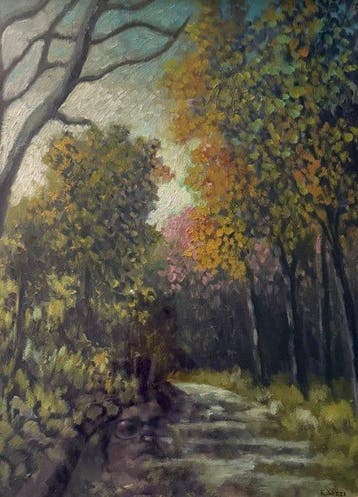 F. Sozzi (XX) - Paesaggio Boschivo