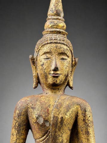 Bouddha - Folk art - 19th c. - sculptuur - Laos, Antiek en Kunst