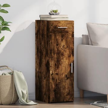 vidaXL Dressoir 30x42,5x93 cm bewerkt hout gerookt, Huis en Inrichting, Verzenden, Nieuw, Overige houtsoorten, Minder dan 50 cm