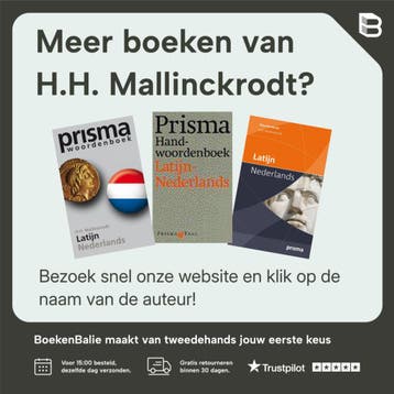 Latijn-Nederlands / Prisma pocket woordenboek 9789000352890, Boeken, Verzenden, Gelezen, H.H. Mallinckrodt