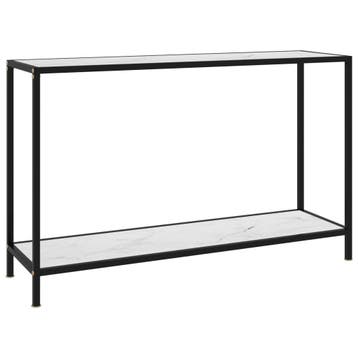 vidaXL Wandtafel 120x35x75 cm gehard glas wit, Verzenden, Nieuw, Glas, 60 cm of meer