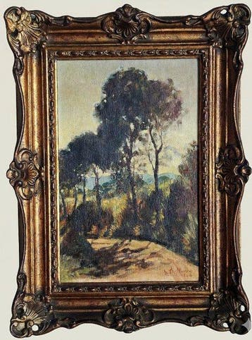 Giovanni Di Munno (1919–1993) - Paisaje con pinos, Antiek en Kunst, Kunst | Schilderijen | Klassiek