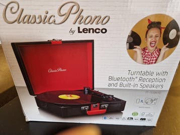 Classic Phono Platenspeler met Bluetooth en speakers lenco, Ophalen of Verzenden, Nieuw, Platenspeler