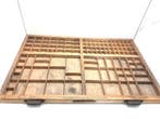 Vitrinekast - Printers tra - Hout - 83x 53 cm