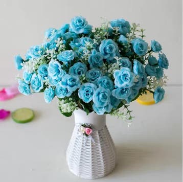 Kunst Mini Rozen Bloemboeket Nep Rozen Woondecoratie, Verzenden, Nieuw