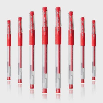 Set Gel Pen 0.5mm Rood - 4, 8 of 12 Stuks - Vloeiend Schrijv, Verzenden, Nieuw in verpakking