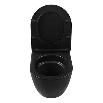 SALE - Ravius 48 - Mat zwart - Toiletpot met zitting -, Ophalen of Verzenden, Nieuw
