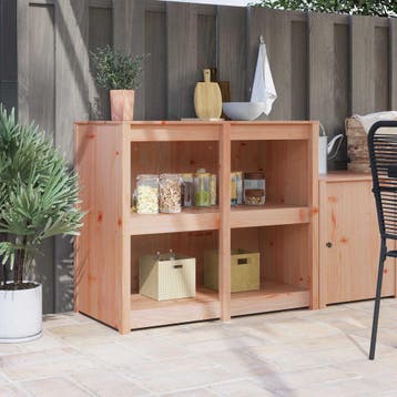 vidaXL Keukenkast met plank MEPPEL Bruin Eiken 106 x 55 x 92, Verzenden, Nieuw, Bruin