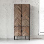 *WOONWINKEL* DTP Home Criss Cross Zwarte Kast Met Visgraat D, Huis en Inrichting, Verzenden, Nieuw