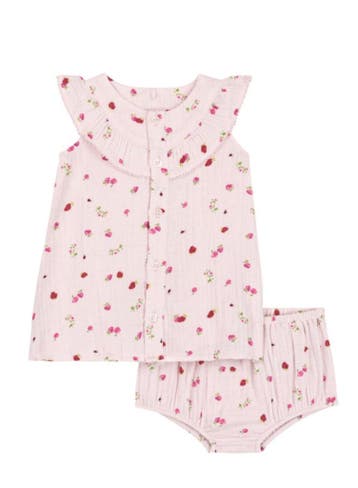 Petit Bateau Katoenen babyjurkje met bloemenprint en, Ophalen of Verzenden, Nieuw
