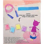 2 x springtouw met stoepkrijt - springtouw met kleuren -, Verzenden, Nieuw