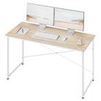 Groot Bureau 100/120/140cm – Wit en licht bruin – Hout, Verzenden, Nieuw