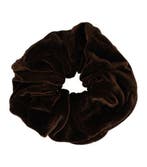 Haarelastiek Scrunchie – Basic – Velvet Stof – Donkerbruin, Nieuw