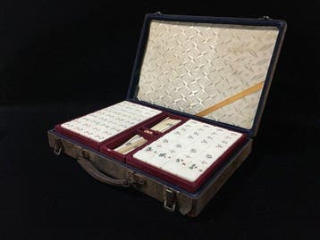 Japanese - Beeld, Vintage Japanese Mahjong Tile Set - Resin