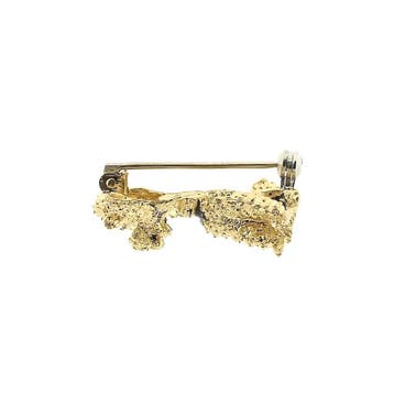 Gouden broche; Poedel, Sieraden, Tassen en Uiterlijk, Gebruikt, Overige kleuren, Ophalen of Verzenden, Met edelsteen