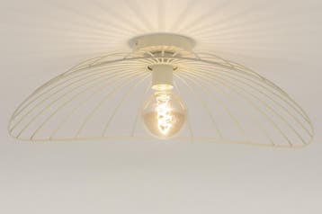 Rietveld Plafondlampen - Beige, Zand - Metaal, Verzenden, Nieuw