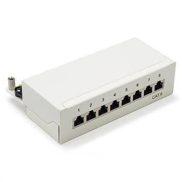 Patchpaneel | Cat6 S/FTP | 8 poorten (Desktop, Wit), Verzenden, Nieuw