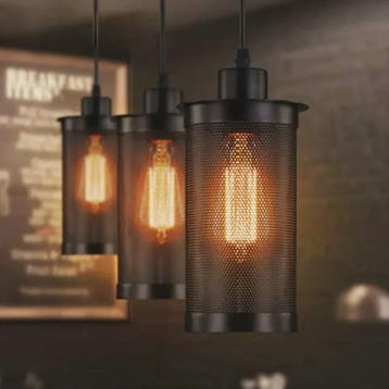 Zwarte Metalen Hanglamp Indian Style - Decoratieve Plafondla, Verzenden, Nieuw