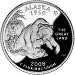 Verenigde Staten. 25 Cents Quarter Dollar Silver Proof Coin