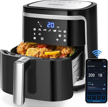 Airfryer XXL - heteluchtfriteuse - 7L - 1900W - Zwart  - Aig, Verzenden, Zo goed als nieuw