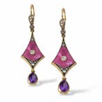 Oorbellen - 14 karaat Geel goud, Antieke Russische, 56k goud, Nieuw