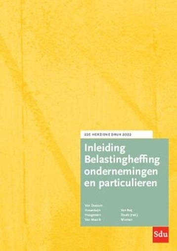 Inleiding Belastingheffing ondernemingen en, 9789012407519, Verzenden, Zo goed als nieuw, HBO