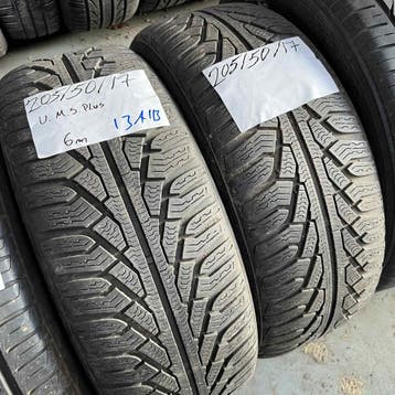 2 x Uniroyal MS Plus 205-50-17 Winterbanden 6mm, Gebruikt, 17 inch, Band(en), Personenwagen