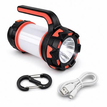 FlinQ Oplaadbare Camping Lamp/Zaklamp met Powerbank, Verzenden, Nieuw