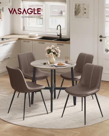 Eettafel / keukentafel - rond - diameter 80 cm - grijs /, Verzenden, Nieuw