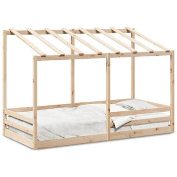 Kinderbed Huisje 80x200cm - Wit | Retourdeal 35% Korting, 70 tot 85 cm, Ophalen of Verzenden, Zo goed als nieuw, Lattenbodem