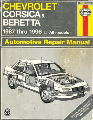 1987 - 1996 CHEVROLET CORSICA | BERETTA HAYNES VRAAGBAAK
