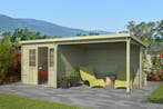 Outdoor Life Blokhut Sunniva Groen Geïmpregneerd 570 x 275, Tuin en Terras, Nieuw