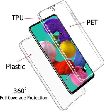 Galaxy A51 360° Ultra Clear Hybrid PC + TPU Hoesje, Ophalen of Verzenden, Nieuw